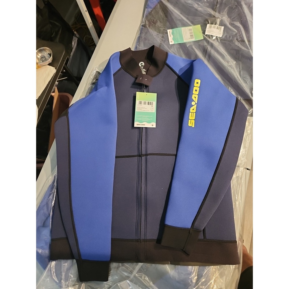 Sea-doo Neoprene MENS Montego Jacket NAVY/MARINE BLUE LARGE New In Plastic